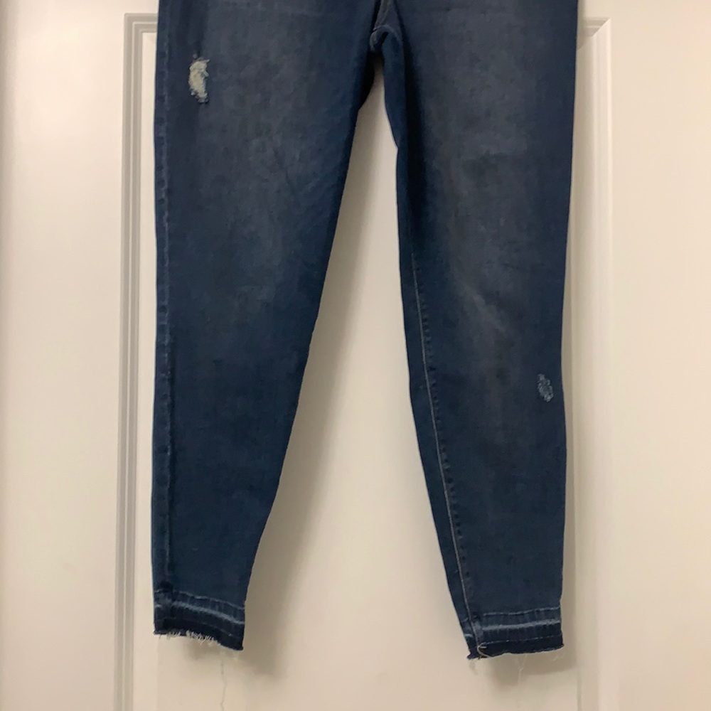 Spanx Distressed Ankle Skinny Jeans, Medium Wash